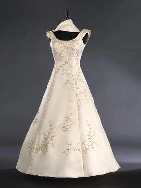 Jasdee Cape Sleeve A Line Dress Hand Work Beading & Embroidery Style SH111